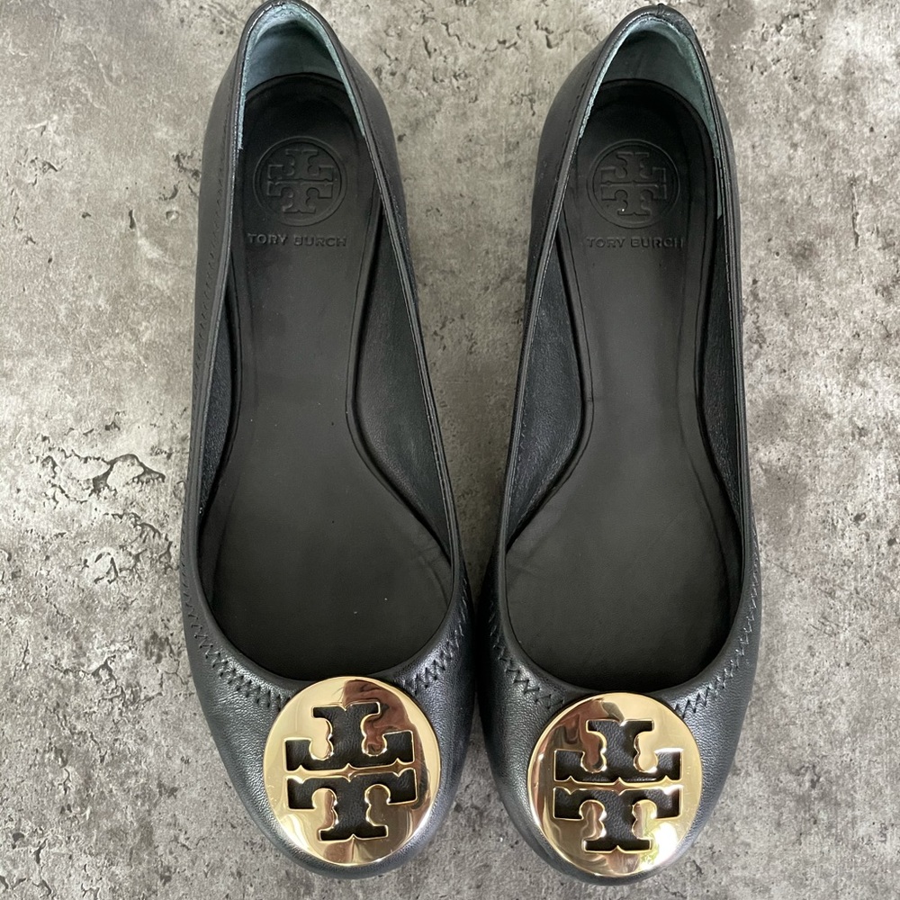 Tory Burch Black Ballet Flats